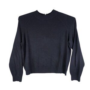 Womens Black Hampshire Studio Sweater 1/2 Zip Long Sleeve Crew Neck Size XL